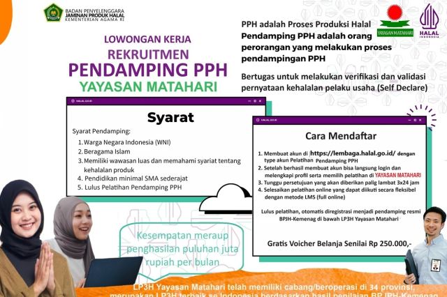 Lowongan Kerja Pendamping Proses Produk Halal (P3H)